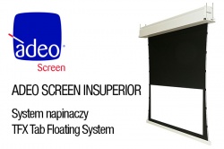 Adeo Screen InSuperior - Nowy bezkonkurencyjny ekran projekcyjny do zabudowy sufitowej z systemem podwójnych napinaczy