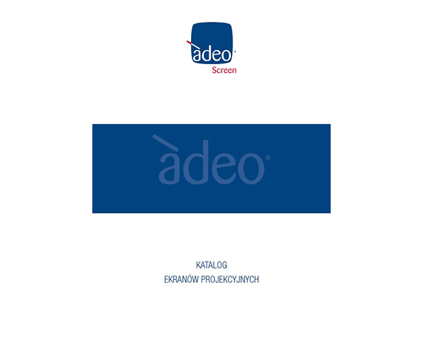 Adeo Screen: Katalog ekranów projekcyjnych 2025 PL 