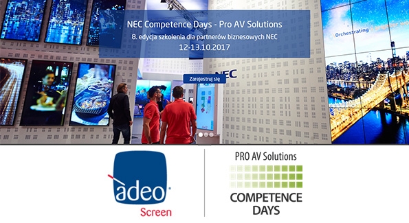 Adeo Screen na NEC Competence Days 2017, 12-13 październik, Hotel Lenart Wieliczka