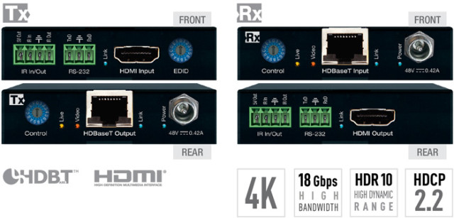 Ekstender 4K/18G/444/60Hz POH/HDBT/HDMI KD-X444S