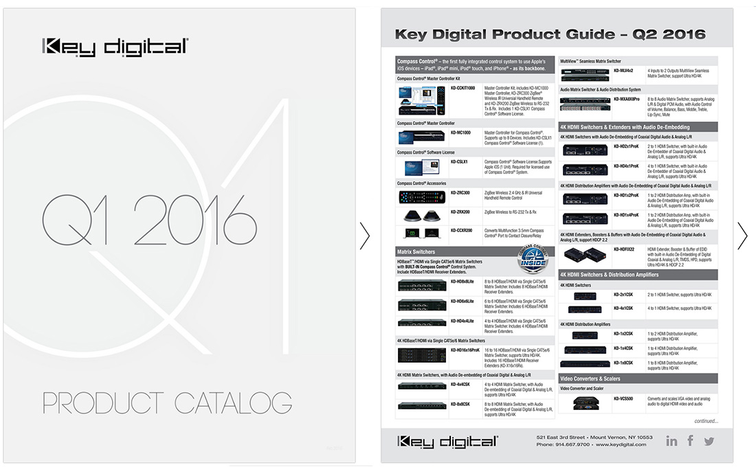 Key Digital - Nowy katalog Q1/2016, Pełny line up Q2/2016