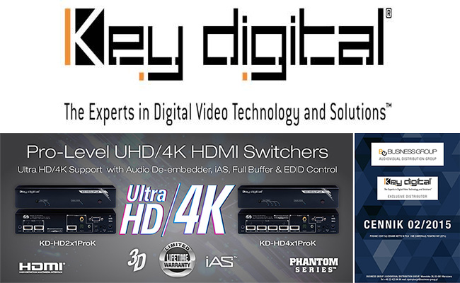 Key Digital - Przełączniki, Dystrybutory, Matryce, Ekstendery - 1080p,4K