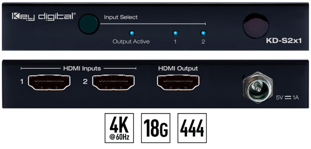 Switch HDMI 4K HDCP KD-S2x1
