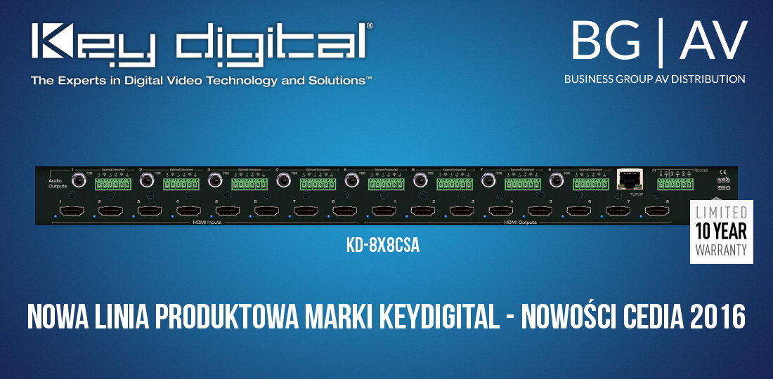 KeyDigital: Nowa linia produktowa - złącza Phoenix, balanced/unbalaned audio oraz obsługa HDR oraz HDCP 2.2 na pokładzie