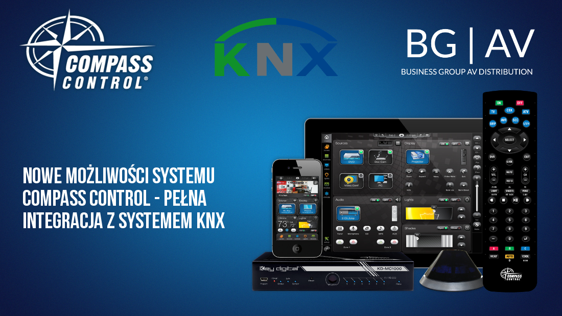 Pełna, dwukierunkowa integracja systemu Key Digital Compass Control z KNX