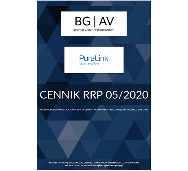 Purelink : Nowy cennik SRP 05/2020, ważny od 05/05/2020